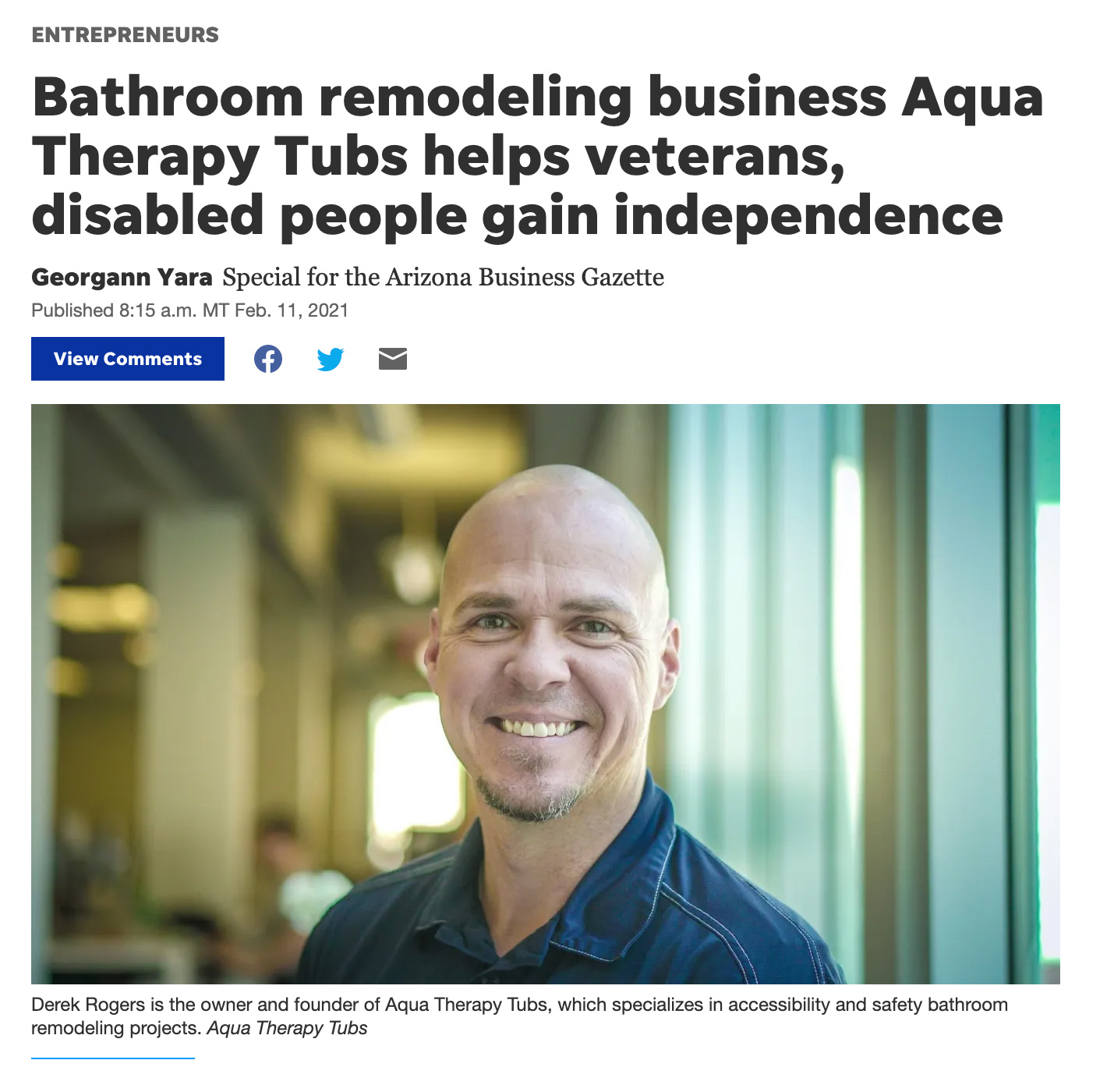 AZ Central - Aqua Therapy