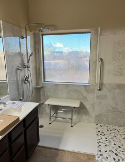 HISA Custom Tile and Acrylic Shower for Perry